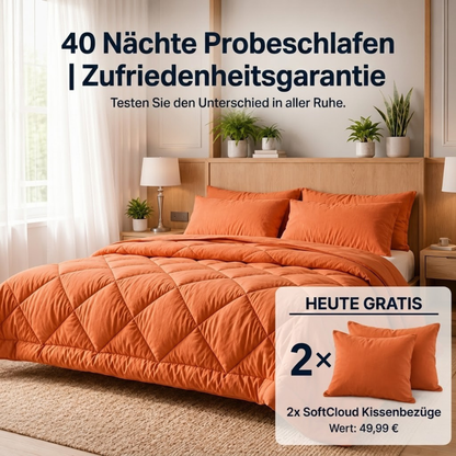 2-in-1 Bettdecke, die Bettlaken überflüssig macht